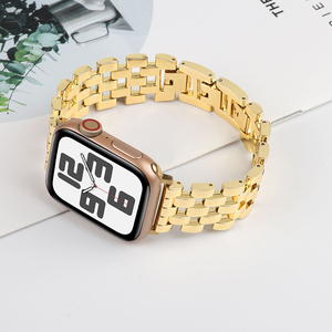 Bracelet en acier inoxydable de luxe à chaîne avancée pour <span class=keywords><strong>Apple</strong></span> <span class=keywords><strong>Watch</strong></span> Band <span class=keywords><strong>Ultra</strong></span> <span class=keywords><strong>40mm</strong></span> 41mm Bracelet en or pour femmes pour IWatch Series 9 8 7 SE - Product Image 1