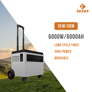 Lezet ポータブル電源 LiFePO4 6000W 6000Wh ソーラーパネル＆車載対応 静音 軽量 ラゲッジ型 アウトドア 家庭用電源 - Product Image 1