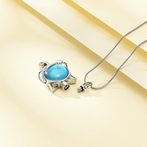 Urn kalung untuk abu kristal kucing kremasi perhiasan untuk abu Pet Memorial liontin abu kenang-kenangan kalung untuk wanita pria - Product Image 6