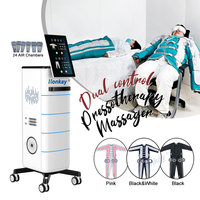 Machine de pressothérapie verticale professionnelle avec 4 modes de massage, pompe à air allemande et combinaison à airbag