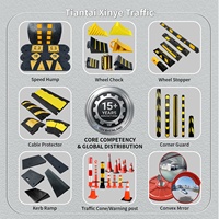 Ramp Plastik Pengaman Pinggir Jalan 50*27*13CM, Tekstur Anti-Selip Diamond, Lubang Pre-pilled, Tahan Lama, Portabel, Lalu Lintas Tinggi, Bersertifikasi CE