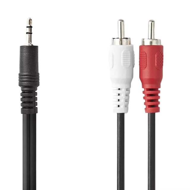 3.5mm Jack to 2 Rca Audio Cable, Hi-Fi Stereo Low Noise Oxygen-Free Copper Cord for TV Car Home Audio