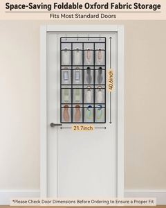 Heavy-Duty 16 Large Breathable Pockets Over Door <b>Shoe</b> Rack, for Entryway Closet & Bedroom Storage Organization - Product Image 6