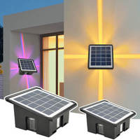 Lampe murale solaire automatique à haute luminosité avec capteur de lumière, étanche IP65, pour clôture et jardin