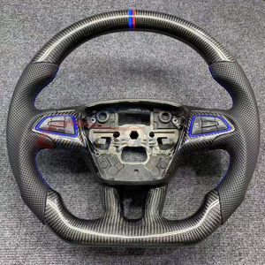 Volante de Fibra de Carbono con Palanca de Cambios de Cuero y LED RPM para Ford Focus <span class=keywords><strong>Kuga</strong></span> <span class=keywords><strong>ST</strong></span> Transit Mondeo Fusion de Estilo Antiguo - Product Image 6