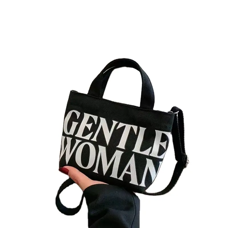 Экологичная сумка-мессенджер с логотипом на заказ, маленькая хлопковая Холщовая Сумка через плечо для женщин