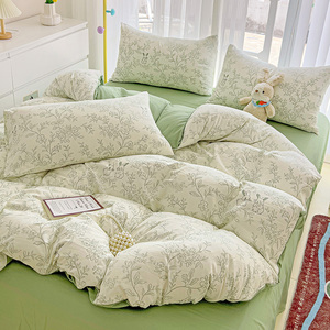 Chất Lượng Tốt Hoa In Duvet Bộ Đồ Giường Sang Trọng Nữ Hoàng Vua Kích Thước Tùy Chỉnh Quilt Duvet <span class=keywords><strong>Comforter</strong></span> Cho Nhà 4Pcs Bộ Đồ Giường Bộ - Product Image 3