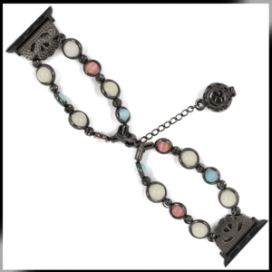 <span class=keywords><strong>Bracelet</strong></span> de montre pour femmes de luxe avec perles pour montre 38 mm/42 mm <span class=keywords><strong>Bracelet</strong></span> de montre <span class=keywords><strong>iPhone</strong></span> avec pierres précieuses et pierres - Product Image 5