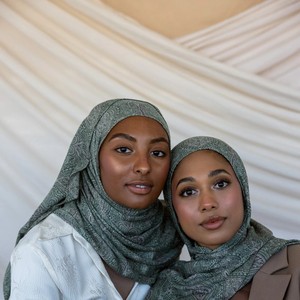 Su misura Paisleys vecchia scuola modello morbido Hijab tessuto modale stampa classica Hijab modale etnia musulmana da donna - Product Image 1