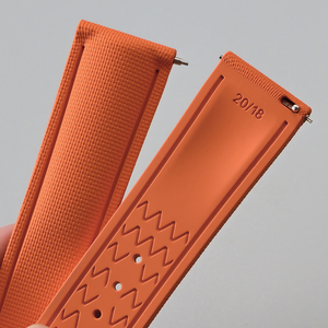 Correa de Reloj de Fluororubber para <span class=keywords><strong>Omega</strong></span> para Blancpain, Reemplazo de Correa de Reloj de Lujo con Cierre Metálico de Lujo, Correa FKM de 20 mm 22 mm - Product Image 2