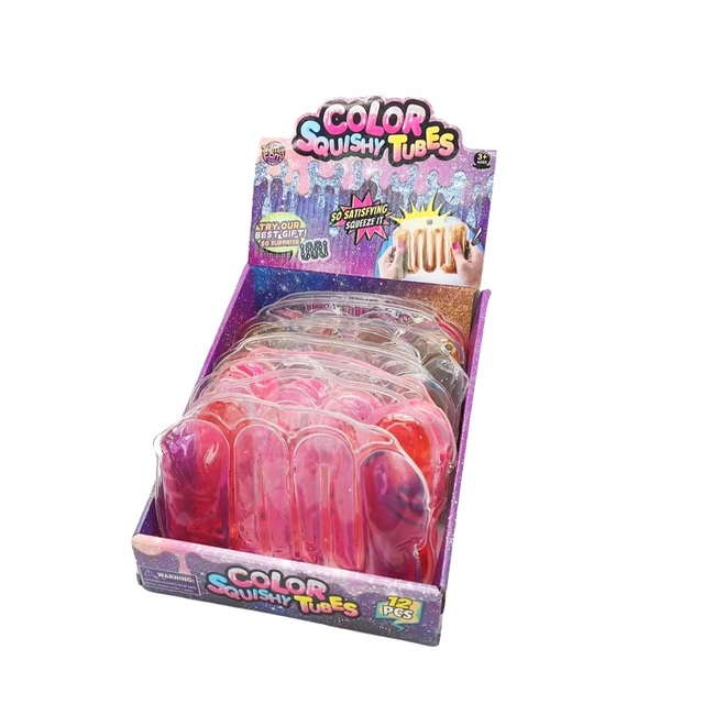 New Fidget Stress Relief Toy Colorful Squishy Tubes Autism Sensory Recreational Toy for Kids Unisex