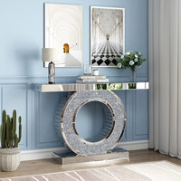 Vente en gros de meubles de salon de luxe modernes Table console avec cadre en bois massif et miroir