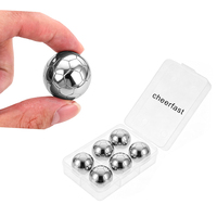 Sphères à Boissons Design Football 6 Pièces en Acier Inoxydable pour Refroidir le Whisky avec Étui en PP – Idéal Cadeau d'Affaires et Noël