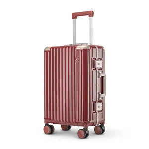 custom decorative trolley travel Aluminum suitcase luggage manufacturer