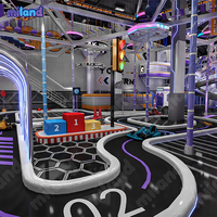 Kommerzielle Spielplatzausrüstung für Kinderclubs, Bällebad zum Fabrikpreis, Komplettes Set mit Röhrenrutsche, Softplay-Labyrinth, Großformat
