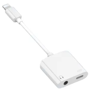 WIWU Adaptor Jack Audio, Earphone Adaptor Jack Audio 2 In 1 Ios Ke 3.5 Mm 3.5 Mm untuk Iphone