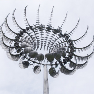 Usine personnalisée artificielle en acier inoxydable éclairage métallique cinétique Sculpture <span class=keywords><strong>Art</strong></span> à vendre - Product Image 6