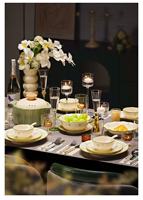 Service de table en porcelaine Wisteria, imprimé floral, ensemble complet 13/24/31 pièces, bord festonné durable, pour 2 à 6 personnes, cadeau de cuisine