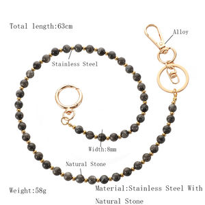 Cadena <span class=keywords><strong>de</strong></span> pantalones con cuentas <span class=keywords><strong>de</strong></span> <span class=keywords><strong>piedra</strong></span> lunar Emperador <span class=keywords><strong>de</strong></span> 8mm para hombres y mujeres, cuentas espaciadoras <span class=keywords><strong>de</strong></span> acero inoxidable, llavero <span class=keywords><strong>de</strong></span> cintura, cadenas <span class=keywords><strong>de</strong></span> cinturón <span class=keywords><strong>de</strong></span> Jeans - Product Image 6