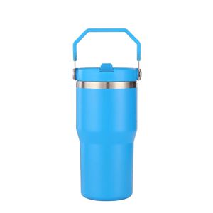Travel Stainless Steel Beverage <b>Cup</b> with Grip Handle, 30oz <b>Double</b> <b>Wall</b> Insulated Tumbler for Coffee Tea and Daily Use - Product Image 5
