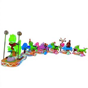 Manèges de parc d'attractions pour enfants, <span class=keywords><strong>train</strong></span> touristique électrique sans rails pour dinosaures à vendre - Product Image 1