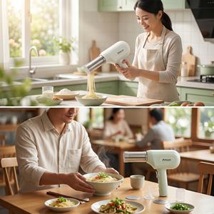 Machine à nouilles automatique rapide sans fil en acier inoxydable avec bouton à un clic pour usage domestique Insta Mami Idiyappam Maker - Product Image 5