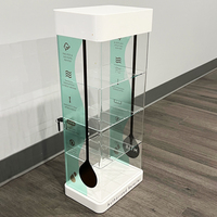 Vitrines de magasin de détail, comptoir, présentoir rotatif en acrylique pour 16 couteaux avec serrures et rangement