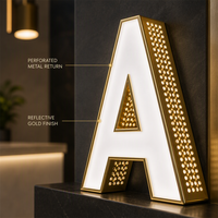 Enseignes lumineuses 3D personnalisées à LED RGB, lettres lumineuses pleine couleur pour la publicité dans les écoles