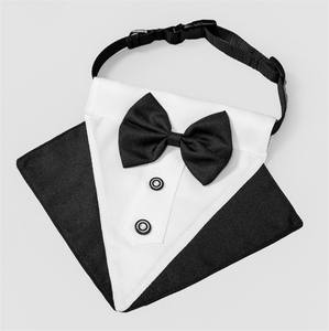 ชุดทักซิโด้สามเหลี่ยมคอปกผูกโบว์สำหรับสัตว์เลี้ยงแมวชุดทักซิโด้แบบปรับได้สำหรับงานแต่งงานสุนัขผ้าพันคอสำหรับงานเลี้ยงวันเกิด - Product Image 2