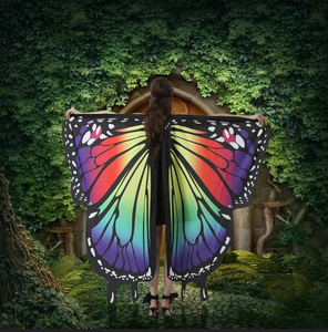 Al por mayor Capa elegante para <span class=keywords><strong>mujer</strong></span> y niña, regalo para festival, cosplay, alas de mariposa de hada, chal, bufanda, poncho de <span class=keywords><strong>ninfa</strong></span> y duendecillo, accesorio de disfraz - Product Image 5