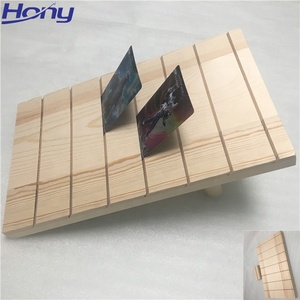 Timber Pine Jewelry Card Organizer Stand Holder,<strong>Wooden</strong> Slotted Card Display <strong>Peg</strong> <strong>Board</strong> for Retail Earring Ring Bracelet Keyring - Product Image 2