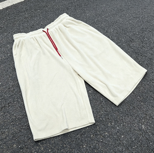 Men's Casual Streetwear Terry Shorts <b>Elastic</b> Drawstring Waist Loose Fit shorts for Summer - Product Image 3