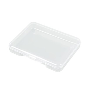 Rectangular Transparent PP Plastic Box 6.8x5.2x1.2cm Flip Top Jewelry Storage Container Desktop Organizer Small Parts Case - Product Image 4