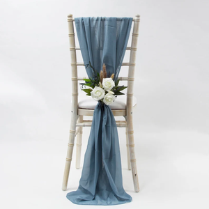 Nouvelle Écharpe de Chaise en Mousseline de Soie au Design Populaire, Décoration de Chaise de Mariage, Housse de Chaise, Drapé pour Événements et Fêtes de Mariage - Product Image 5