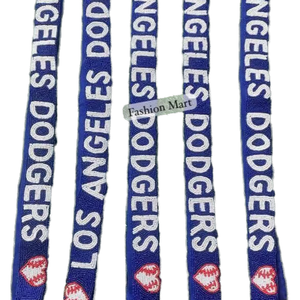 Correa de Bolso Ajustable con Lentejuelas y Cuentas del Equipo Deportivo Fashion Mart, Porta Llaves y Tarjetas Hecho a Mano de los Dodgers de Los Ángeles - Product Image 3