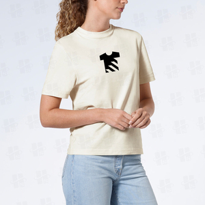 เสื้อยืดคอกลมผู้หญิงผ้าเจอร์ซีย์สีพื้นลำลองพิมพ์ลายตามสั่งขายส่ง OEM ป้ายคอเสื้อแบบกำหนดเอง ผ้าฝ้าย 100% - Product Image 4