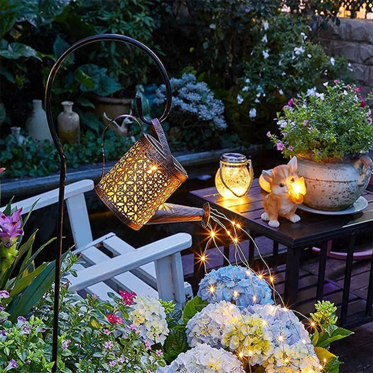 thumbnail image 2 of Solar Watering Can Outdoor Lights - Decorative Garden Lantern With Twinkling String Lights 2 of 12