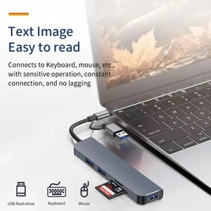 5 in 1 Type C <strong>USB</strong> Hub <strong>USB</strong> 3.0 <strong>2.0</strong> TF SD Card Reader Docking Station Multi-port <strong>Splitter</strong> Compatible With Laptops PC - Product Image 4