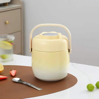Boîte à lunch isotherme en acier inoxydable 304 avec finition dégradée, conteneur thermique portable pour le bureau et l'école