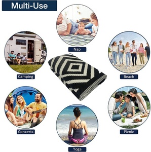 Nhựa Tái Chế Pp Dệt Mat Reversible Thời Tiết Dễ Dàng Để Làm Sạch Durable UV Kháng - Product Image 4