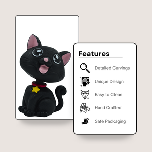 Black Cat Bobblehead Dashboard Figurine Cute Animal Car Dashboard Decoration Resin <b>Toy</b> for Office <b>Desk</b> Home Decor Gift - Product Image 6