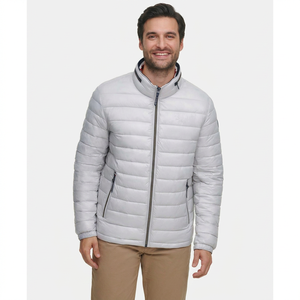 Blouson d'hiver sans manches matelassé en duvet pour homme, col montant, fermeture éclair intégrale, en polaire, pour l'extérieur 2026 - Product Image 1
