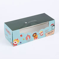 Boîte à gâteaux en carton avec impression personnalisée, carton de qualité alimentaire, emballage Transparent, mignon, pour enfants, 10 unités
