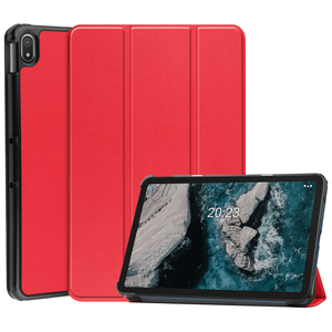 Étui pour tablette en cuir PU magnétique pour <span class=keywords><strong>Nokia</strong></span> <span class=keywords><strong>T21</strong></span> T20 10,4 pouces 2021, ultra fin, PC rigide, support mince, étui à trois volets - Product Image 3