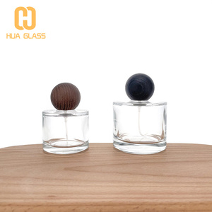 ขวดใส่น้ำหอม <span class=keywords><strong>Zara</strong></span> สำหรับผู้ชายและผู้หญิง,ขวดสเปรย์แก้วทรงกลมขนาด50มล. พร้อมฝาสีดำ - Product Image 2