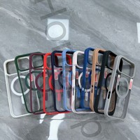 Housse pour iPhone 17 16 Pro Max Armor PC TPU Cadre pour IPhones 15 Plus 14 Pro 13 12 11 Couverture Translucide Charge Sans Fil