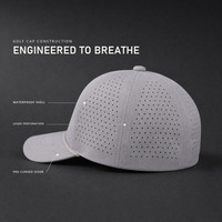 Casquette de golf sportive imperméable 5 panneaux Highfly personnalisée avec perforations laser respirantes, casquette de baseball haute performance, usine OEM ODM