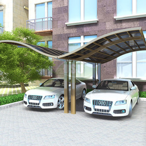Abri de voiture/garages <span class=keywords><strong>en</strong></span> alliage d'aluminium avec structure <span class=keywords><strong>en</strong></span> arche cantilever, couverture <span class=keywords><strong>en</strong></span> polycarbonate imperméable et durable pour l'extérieur, pour 1/<span class=keywords><strong>2</strong></span> <span class=keywords><strong>voitures</strong></span> - Product Image 5