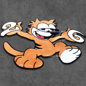 מותאם אישית צהוב חתול קסם מעגל אזור שטיח קריקטורה אישית אנימה מצויץ שטיח שטיח לוגו אישית שטיחים ושטיחים - Product Image 1