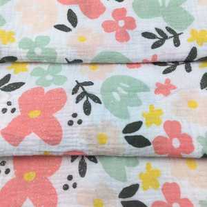 Katoenen Kreukel Dubbellaags Gaas Mousseline Bedrukt Met Zand Gewassen Stof D #216803 Lichtgewicht Hoes Voor Dames Jurken En Blouses - Product Image 4